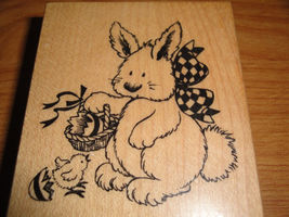PSX Rubber Stamp Easter Spring Bunny Rabbit Basket Hatched Chick G-2672 ... - $16.00
