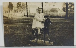 RPPC Young Child on Antique Toy Horse c1908 John Wesley Southard Jr Postcard O1 - £19.10 GBP