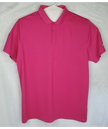 Nike Dri-FIT Victory Pink Polo Golf Collared Short Sleeve Mens Shirt Siz... - £19.55 GBP