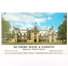 1980s Biltmore House &amp; Gardens Advertisement Card Asheville North Caroli... - $27.41 CAD