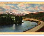 Salmon River Sawtooth Mountains Idaho ID Linen Postcard W20 - £1.53 GBP