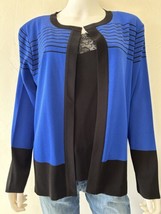 Exclusively Misook Woman&#39;s Jacket And Tank Set Size L Tank &amp; XL Cardigan - £64.77 GBP