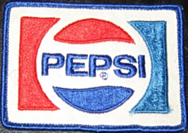 New Vintage Pepsi Cola Logo Embroidered Sew on Patch 2 7/8 X 2 1/4 NOS - £9.40 GBP
