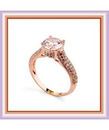 Brilliant Sparkle Crystal CZ Crown Set Pave Encrusted Jeweled Betrothal ... - £130.65 GBP
