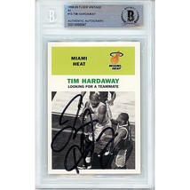 Tim Hardaway Miami Heat Auto 1998 Fleer Vintage On-Card Autograph Beckett Slab - £68.41 GBP
