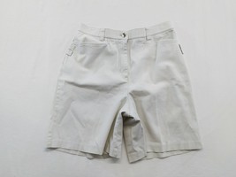 Haggar Women&#39;s Casual Shorts Size 6 Stretch Beige Flat Front Cotton blend - £7.43 GBP