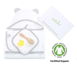Organic Bamboo Hooded Baby Towel Bath Set Includes Washcloth Rubber Duck... - $23.75
