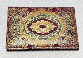 Vintage Beautiful Leather Small Wallet Case Gold Tooled Design 3 3/4 x 2... - $416.23 MXN