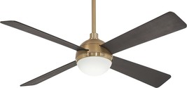 Brushed Brass / Soft Brass Finish Orb 54 Inch Ceiling Fan With Integrated, Aire. - £274.96 GBP