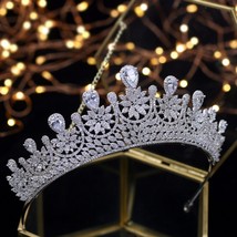 Design Crystals Tiara Princess Wedding Tiaras Bridal Crowns tiara de noiva Weddi - £111.71 GBP