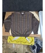 John W Nordstrom Mens Merino Wool Argyle V- Neck Pullover Sweater Med.  - $1,099.19 MXN