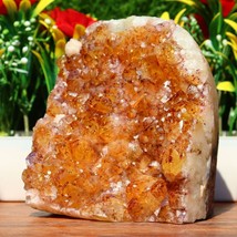 Citrine Geode Cathedral Crystal cluster - 5X4.2X4.4 Inch(4.09Lb) - £157.45 GBP