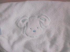 Blue Puppy Dog  Baby Blanket Bon Bebe  Security Blanket  Satin Trim Play - £9.98 GBP
