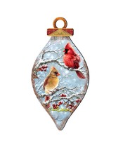 Designocracy by Dona Cardinals Christmas Ornament &amp; Cone Ornament Set of... - £23.58 GBP