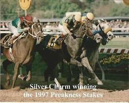 1997 - SILVER CHARM winning the Preakness Stakes - Color Close Up - 10&quot; ... - £15.72 GBP