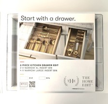 THE HOME EDIT 6-PIECE KITCHEN DRAWER EDIT NARROW INSERT BIN New In box - $15.85
