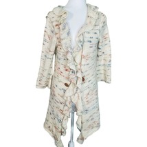 Sleeping on Snow Anthropologie Long Floral Crochet Cardigan Size Large - £101.23 GBP