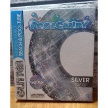  Poolcandy Jumbo Pool Tube, 48&quot;, Silver Glitter - £11.68 GBP