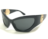 Versace Sunglasses MOD.4450 GB1/87 Black Gold Wrap Cat Eye Frames 60-16-125 - $205.48