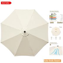 UV-Protected 10FT Replacement Canopy - Durable Beige Fabric for Market U... - $56.38