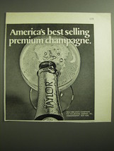 1970 Taylor Champagne Ad - America's best selling premium champagne - £14.48 GBP