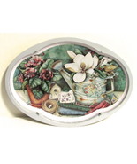 Giftco Inc Metal/Tin Tray &quot;The Cottage Garden&quot;  - £8.76 GBP