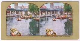 Stereo View Card Stereograph Cathedral From Grand Canal Rotterdam Holland - $4.94