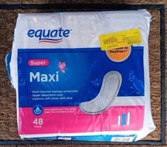 Equate maxi pads super 48 pads (O2) - $13.86