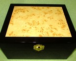 FUNERAL CHEST CHERRYWOOD MEMORY BOX HARD WOOD GLOSSY SURFACE MEMENTO DIV... - $85.50