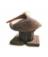 Brown PELICAN sculpture wildlife bird seashore art sculpture - €44,74 EUR