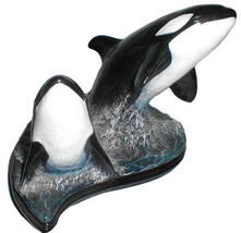 Orcas KILLER WHALES sculpture - £46.55 GBP