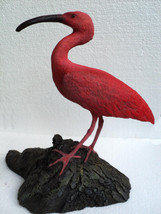 Ibis Scarlet 12 in. realistic waterbird sculpture - $138.50