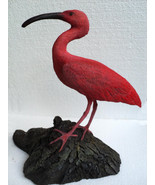 Ibis Scarlet 12 in. realistic waterbird sculpture - £108.94 GBP