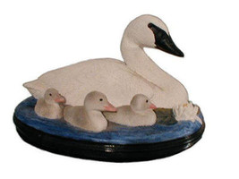 Cygneture - Trumpeter Swans 10 X 5 in. waterfowl bird art sculpture - £51.53 GBP