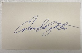 Enos Slaughter (d. 2002) Signed Autographed 3x5 Index Card #3 - £15.84 GBP