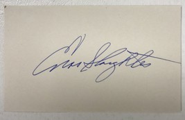 Enos Slaughter (d. 2002) Signed Autographed 3x5 Index Card #3 - £15.73 GBP