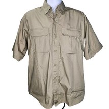 Blackhawk Mens Warrior Wear Button Front Shirt Mens L Beige Khaki Pocket... - $34.64