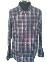 Sonoma Shirt Men&#39;s Size X-large Button Front Multicolor Plaid Stretch Bl... - £14.82 GBP