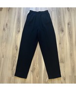Vintage St John Basics by Marie Gray Black Knit Pants Wool Rayon Size 8 ... - $148.50