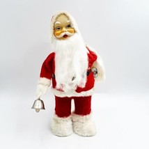Vintage ALPS Japan Mechanical Santa Claus Ringing Bell Wind Up Works - $54.99