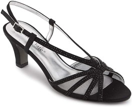 New David Tate Black Embellished Sandals Pumps Size 7.5 N - £25.96 GBP