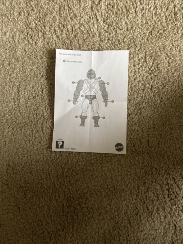 2021 MATTEL MASTERS OF THE UNIVERSE ORIGINS He-Man  INSTRUCTIONS.  - $0.98