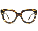 Warby Parker Eyeglasses Frames Banks 256 Brown Striped Horn Round 52-21-145 - £51.58 GBP