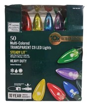 Home Accents 50-Light LED C9 Multi-Color 10x Ultra Bright ChristmasStrin... - £30.92 GBP