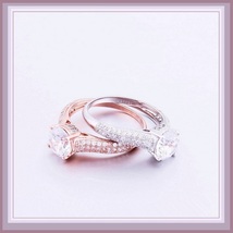 Brilliant Sparkle Crystal CZ Crown Set Pave Encrusted Jeweled Betrothal Ring  image 4