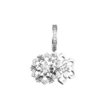 New Authentic S925, Sparkling Snowflake Double Dangle Charm for Pandora Bracelet - $11.00