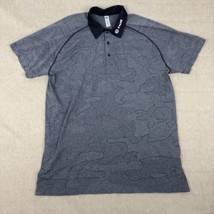 UNRL Polo Shirt Mens XL Gray Camo Performance Golf Stretch Nylon Outdoor... - $19.42