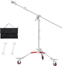 Heavy-Duty Light Stand With Casters And A Pro Boom Arm From Soonpho, Max. - £266.28 GBP