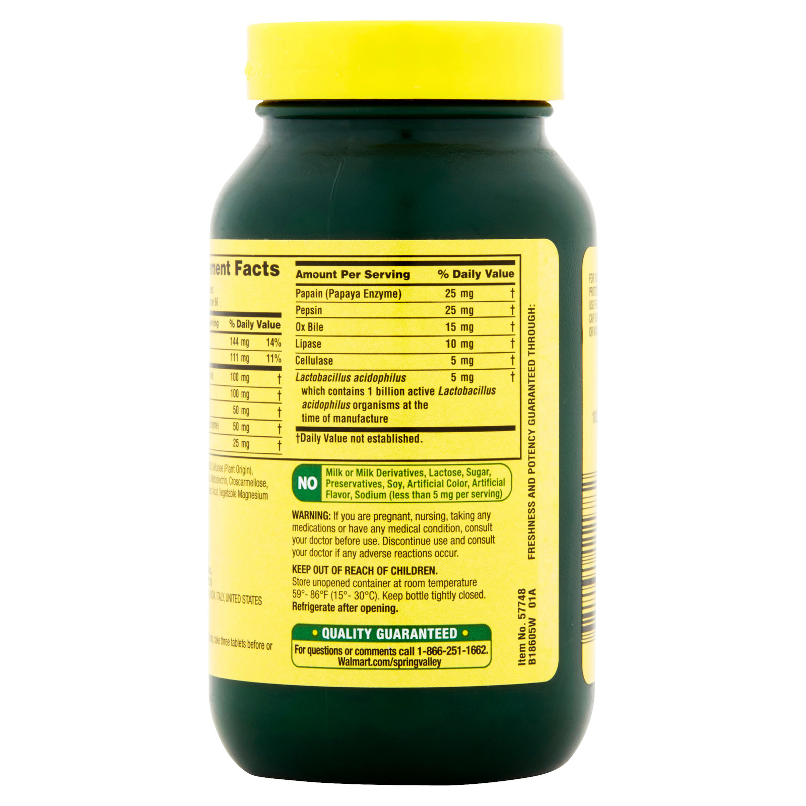 Spring Valley Probiotic MultiEnzyme Digestive Formula 200 Tablets