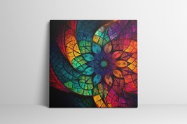 Abstract Painting Colorful Vibrant Modern Captivating Print Canvas Rainbow Art - £20.09 GBP+